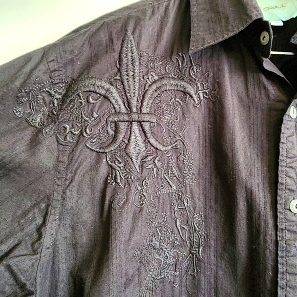 Roar Longsleeve Embroidered Buttonup Shirt Size 2xl - Picture 3 of 6